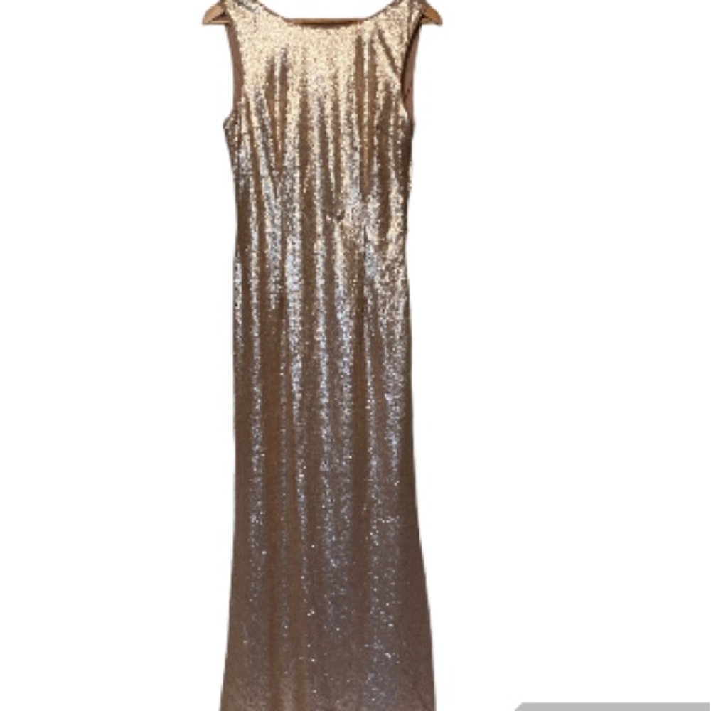 Lulu’s Slink And Wink Matte Gold Sequin Maxi Dress - image 5
